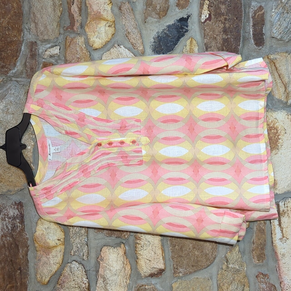JM Collection 100% linen top